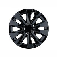 Set 4 capace roti 16inch, Storm, negru cu capacele cromate, Jestic