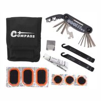 Kit reparatie bicicleta 15 piese, leviere, petice, solutie, briceag mutifunctional, 12076 Compass