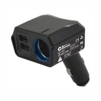 Stecher priza cu 2 USB-uri Dual Side, 12V, 2.4A, rabatabil, Select, 07431 Compass