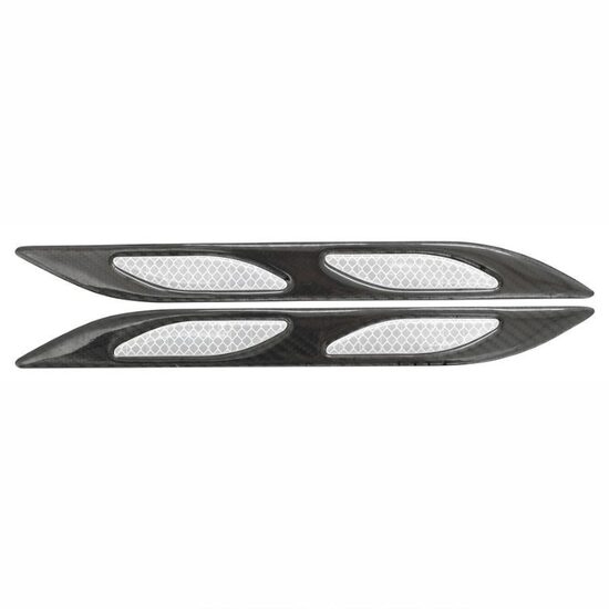 Set 2 bucati protectie usa cu catadioptru, carbon silver, 27x3cm, Dagger 34300 Compass