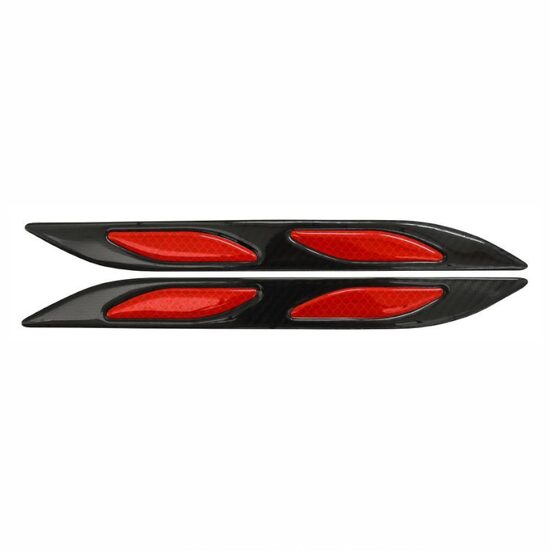 Set 2 bucati protectie usa cu catadioptru, carbon rosu, 27x3cm, Dagger 34301 Compass