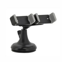 Suport dublu pentru telefon, 55-85mm, prindere cu ventuza, rotativ, negru, Twin 06267 Compass 