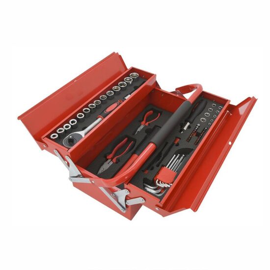 Set trusa metalica cu 63 unelte, Metal Box, 09467 Compass