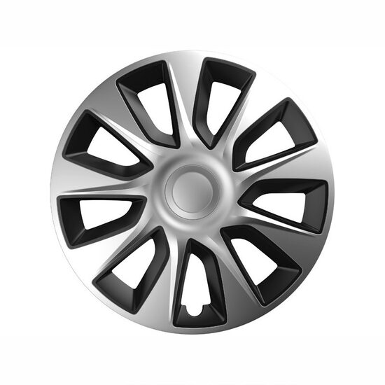 Capac roata 17inch, Stratos, silver cu negru, KV8296 Versaco
