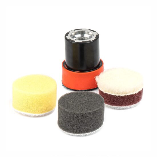 Set 4 mini bureti polisare cu disc, fi30, detailing, 03701Amio