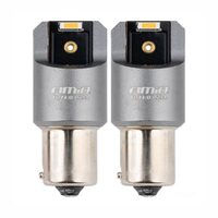 Set 2 becuri semnalizare, 4 LED-uri SMD1860, 12-24V, BAU15S PY21W, Canbus, galben, Pro Series 03594 Amio