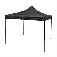 Cort pavilion de gradina, petreceri, metalic, 3x3m, pliabil, antiploaie 600D, gri, 13342 Cattara