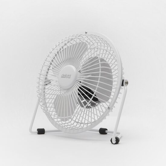 Ventilator de birou, auto, alimentare USB, 0.25W, fi18cm, alb, 51110WH Delight