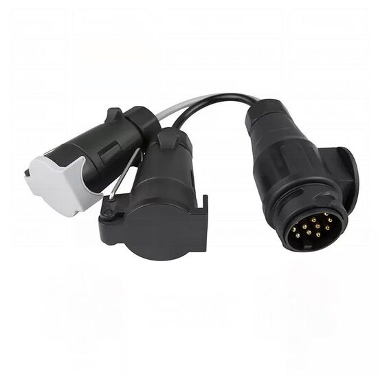 Adaptor Y 13-7pini cu cabluri, conversie priza remorca, fisa 13pini, 2 prize 7 pini N+S 