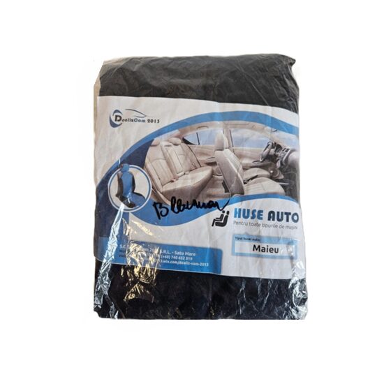 Set huse auto, 2 scaune, fata - maieu, bleumarin, DLZ05 Dealiz