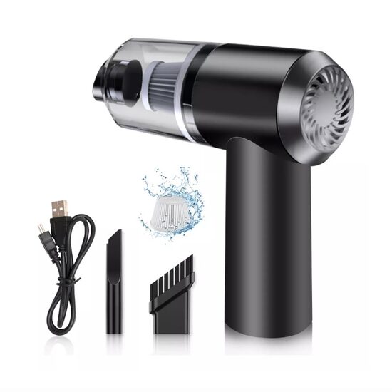 Aspirator fara fir, 4.5kPa, 45-60W, 100ml, cu filtru Hepa, reincarcabil USB TYPE-C, 2 adaptori, AS228