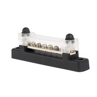 Conector fire electrice universal, 6 poli, 12-48V, 150A, cu capac, surub M6, negru minus, 03809 TruckLed