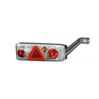 Lampa spate 372x129 cu lampa gabarit LED, 5 functii, cu triunghi, ceata si mers inapoi, 24V, mufa 7 pini, dreapta, EASYCONN II, M711422 Mars