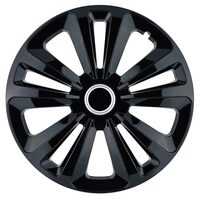 Capace roti 16'' Jestic GLORY negru cu inel cromat