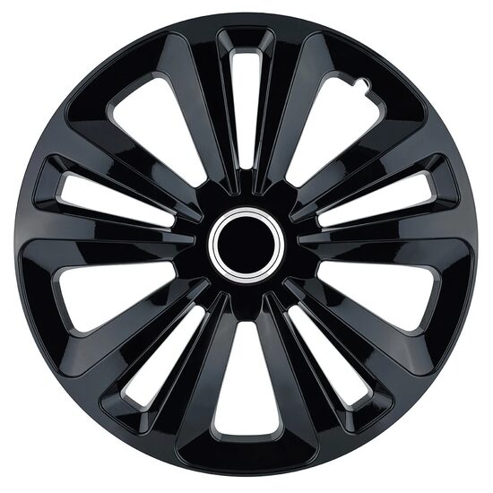 Capace roti 16'' Jestic GLORY negru cu inel cromat