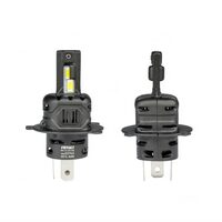 Set 2 becuri aluminiu H4-H19, LED, 12V, 44W, 3936lm, 6500K, cu radiator, Canbus, X4 Aviator 03763 Amio