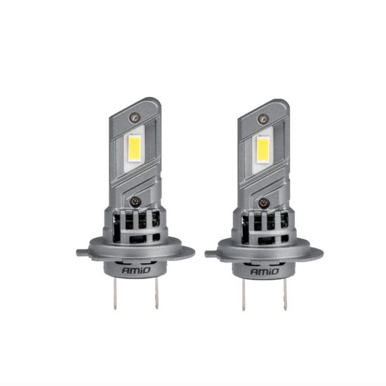 Set 2 becuri  H7, LED, 11-18V, 40W, 3580lm, 6000K, cu radiator, X5 Winger Series, 03946 Amio