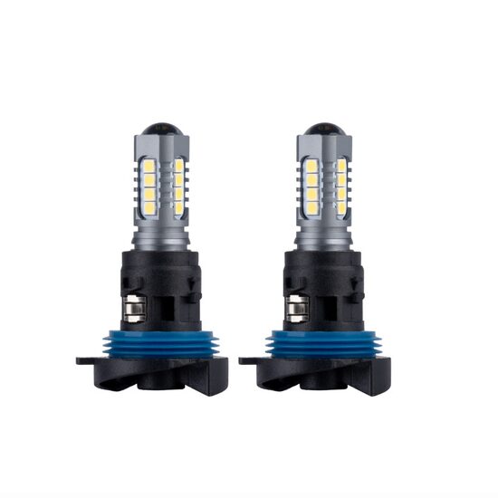 Set 2 becuri HP24W, 18 LED-uri, 12-24V, 6000K, 960lm, Canbus, cu lupa, 02803 Amio 