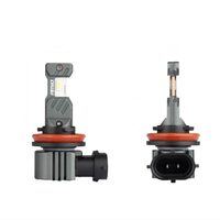Set 2 becuri H8, H9, H11, H16, Led CSP, 12V, 60W, 5600lm, 6000K, Canbus, aluminiu, Hybrid 04116 Amio 