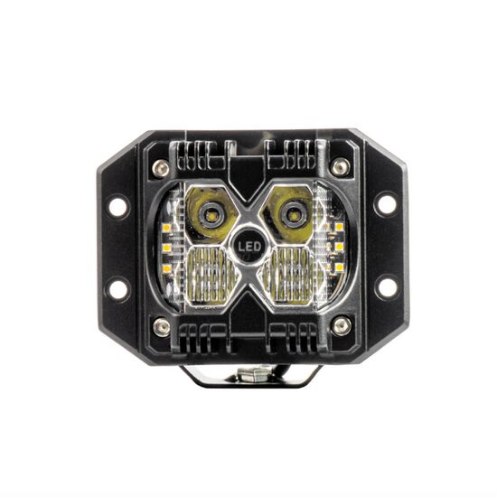 Proiector 125x80, faza lunga si pozitie galbena, cu LED, 9-36V, 60W, 6000lm, spot, incastrabil, 04207 Amio