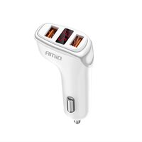 Incarcator auto 2xUSB 3.1A, cu voltmetru, 12-24V, 15W, 03887 Amio 