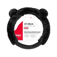Husa volan 37-39cm neagra, pufoasa, Bear Ears, 04167 Amio