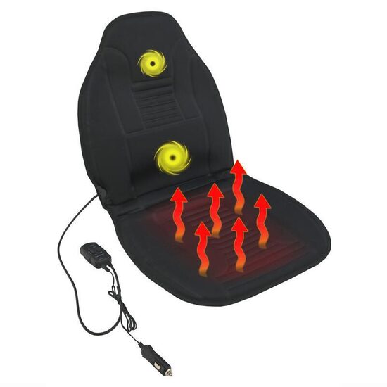 Perna scaun cu masaj si incalzire, neagra, 12V, cu termostat incorporat, TWIN 04079 Compass 