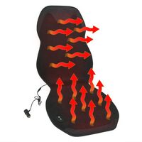Perna scaun cu incalzire, 12V, plush si piele sintetica perforata, 3 trepte de viteza, neagra, SHAWN, 04083 Compass