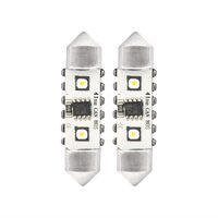 Set 2 becuri sofit, 12-24V, C5W, 41mm, 2 LED-uri SMD 3838, Canbus, alb, 04250 Amio