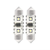 Set 2 becuri sofit, 12-24V, C5W, 36mm, 2 LED-uri SMD 3838, Canbus, alb, 04248 Amio