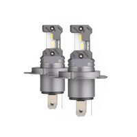Set 2 becuri H4-H19, LED, 12V, 60W, 5600lm, 6000K, cu ventilator, Canbus, Hybrid 04114 Amio