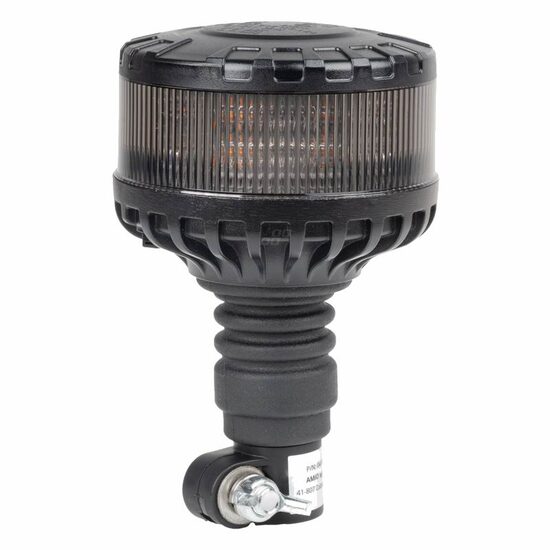 Girofar 12-24V, h169, 16 LED-uri, pe tija flexibila, difuzor transparent, lumina portocalie, 04107 Amio