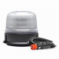 Girofar 12-24V, h131, 24 LED-uri, 17W, prindere cu magnet sau 3 suruburi, difuzor transparent, lumina portocalie, 03340 Amio 