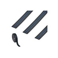 Banda autoadeziva imitatie piele, neagra, cusatura albastra, 2m x 1.54cm, BAC2-n a