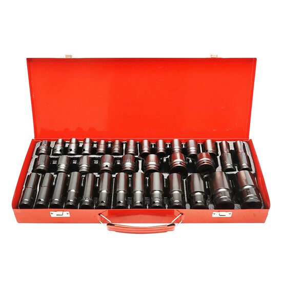Trusa chei tubulare scurte si lungi, 8 - 32mm, cu antrenor 1/2", 35buc, BK78564