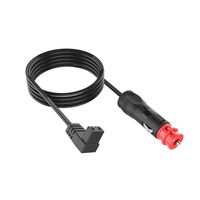Cablu alimentare frigider auto, cu mufa 2pini in L, 12-24V, cablu 4m, stecher bricheta, mufa cu adaptor DIN/ISO 4165, TLA219 Carmotion 