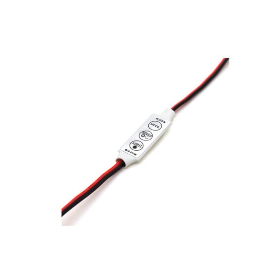 Intrerupator pe fir, dimmer, pentru banda LED cu functie de reglare a intensitatii si jocuri stroboscopice, TLB239