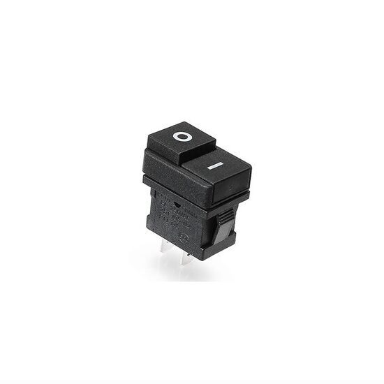 Intrerupator ON/OFF dreptunghiular, 2 pini, LED, negru, TLB243