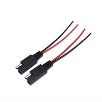 Set conector SAE mama-tata, 2 pini, lungime 15cm,  cablu AWG 2x2.5mm², pentru panouri solare, baterii, accesorii auto-moto, TL-A213 Carmotion