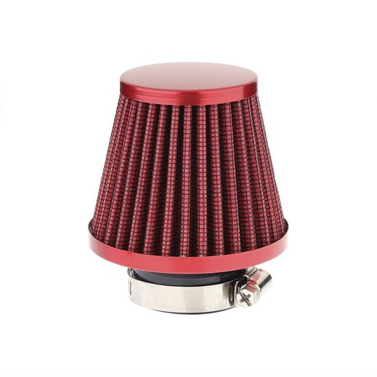 Filtru aer sport mic h7.5cm, interior fi34mm, exterior fi42mm, moto, ATV, scuter, rosu, 83152 Carmotion 