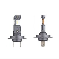 Set 2 becuri H7-H18, LED, 12V, 60W, 5600lm, 6000K, cu ventilator, Canbus, Hybrid 04115 Amio