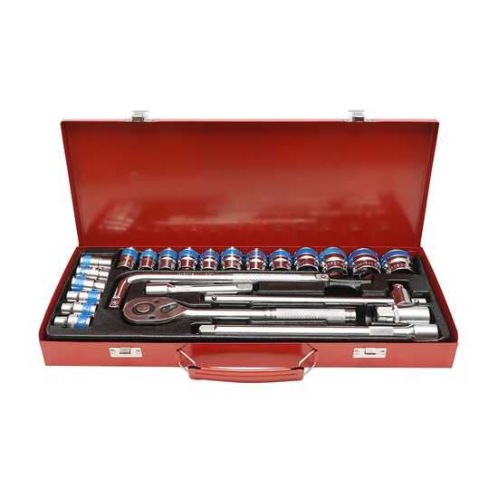 Trusa chei tubulare 8-32mm, cu clichet si antrenor, 25 bucati BK78561