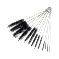 Set 13 perii de curatare inguste, fi2-25mm, lungime 20cm, pentru sticle, tevi, tuburi, paie, 04331 Amio
