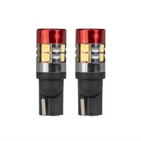 Set 2 becuri T10, cap rosu, 9 LED-uri, SMD 3030, 12-24V, W5W, 5500K, Canbus, alb, 04240 Amio