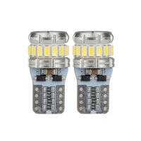Set 2 becuri T10, 18 LED-uri, SMD 3014, 12-24V, W5W, 5500K, Canbus, alb, 04260 Amio