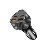 Incarcator auto 4xUSB, 12-24V, 2 USB-A si 2 USB-C, 50W, carbon, 04284 Amio