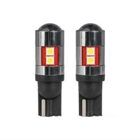 Set 2 becuri T10, 9 LED-uri, SMD 3030, 10-50V, W5W, 5500K, cu lupa, Canbus, Car&Truck 04244 Amio
