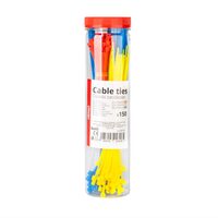 Set 150 coliere plastic, multicolore, 2.5x100mm, 2.5x150mm, 3.6x200mm, 04316 Amio 
