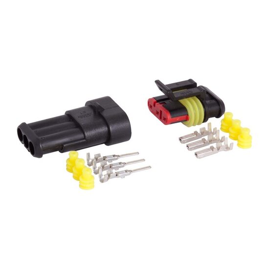 Set Mufa conector cu 3 pini mama+tata SS-Superseal, fara fire Carmotion 86288