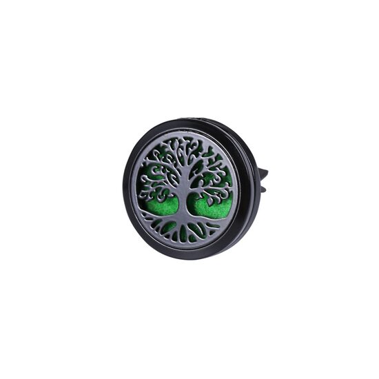 Difuzor pentru uleiuri aromaterapie, cu prindere clips in grila de ventilatie, Design Tree of Life FS-6159-B,